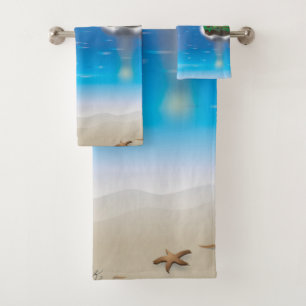 Ensemble de serviettes de bain à thème phare