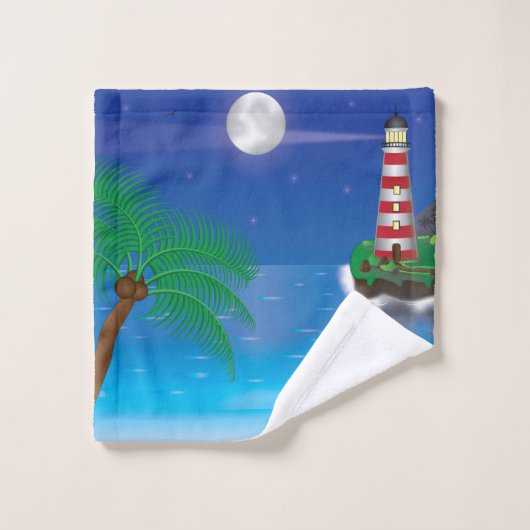 Ensemble de serviettes de bain à thème phare (Gant de toilette)