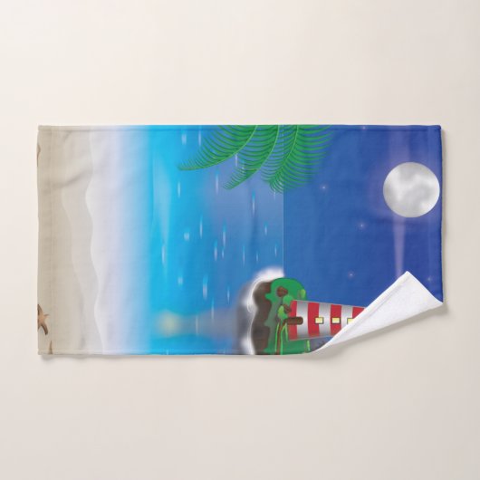 Ensemble de serviettes de bain à thème phare (Serviette à main)