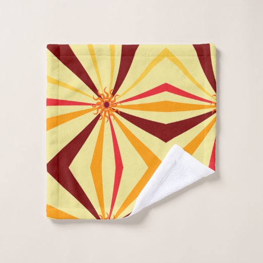 Ensemble de serviettes de bain Abstrait Golden Sun (Gant de toilette)