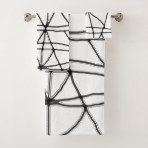 Ensemble de serviettes de bain Abstrait gris foncé