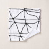 Ensemble de serviettes de bain Abstrait gris foncé (Gant de toilette)