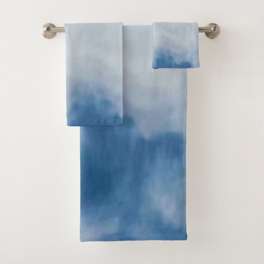 Ensemble de serviettes de bain américaine en coule (En situation)