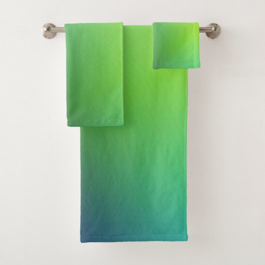 Ensemble de serviettes de bain américaine en coule (En situation)