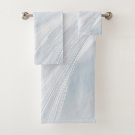 Ensemble de serviettes de bain américaine en coule (En situation)