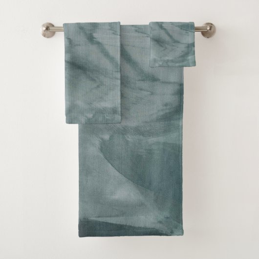 Ensemble de serviettes de bain américaine en coule (En situation)