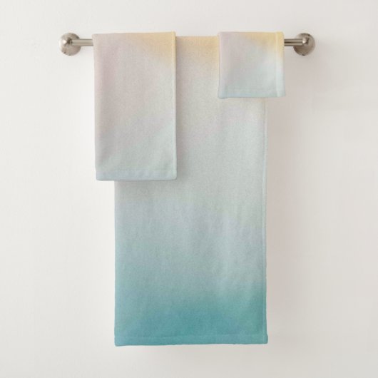 Ensemble de serviettes de bain américaine en coule (En situation)