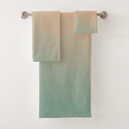 Ensemble de serviettes de bain américaine en coule (En situation)