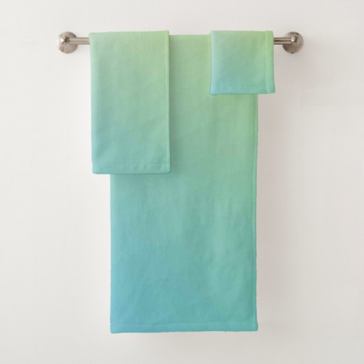 Ensemble de serviettes de bain américaine en coule (En situation)