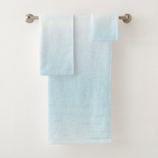 Ensemble de serviettes de bain américaine en coule (En situation)