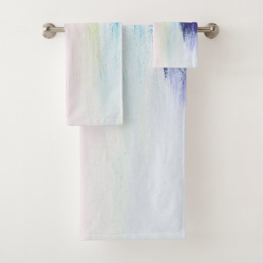 Ensemble de serviettes de bain américaine en coule (En situation)