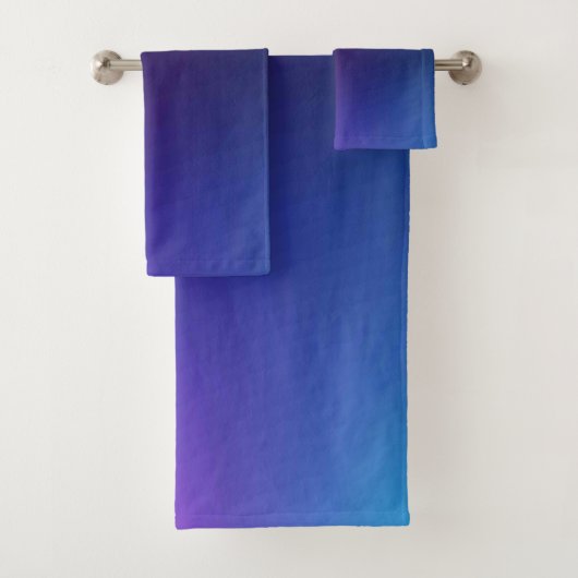 Ensemble de serviettes de bain américaine en coule (En situation)