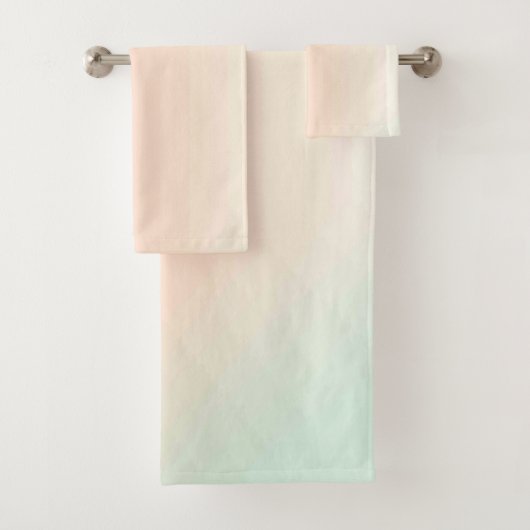 Ensemble de serviettes de bain américaine en coule (En situation)