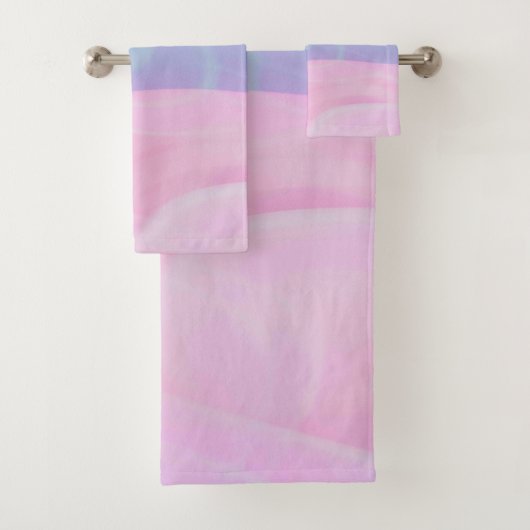 Ensemble de serviettes de bain américaine en coule (En situation)