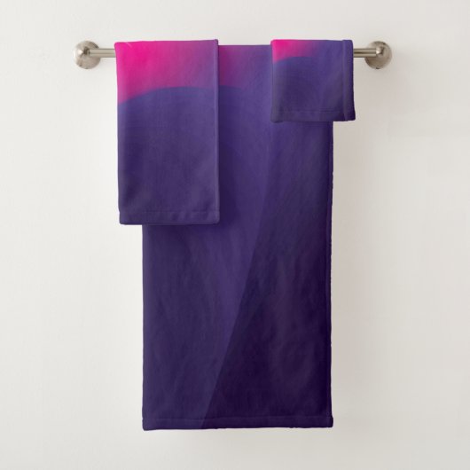 Ensemble de serviettes de bain américaine en coule (En situation)