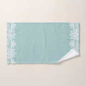 Ensemble de serviettes de bain Aqua Motifs et Mono (Serviette à main)