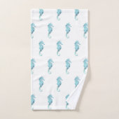 Ensemble de serviettes de bain Aqua Seahorse (Serviette à main)