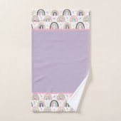 Ensemble de serviettes de bain arc-en-ciel pastel (Serviette à main)