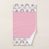 Ensemble de serviettes de bain arc-en-ciel pastel (Serviette à main)