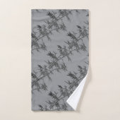 Ensemble de serviettes de bain argentées avec bamb (Serviette à main)