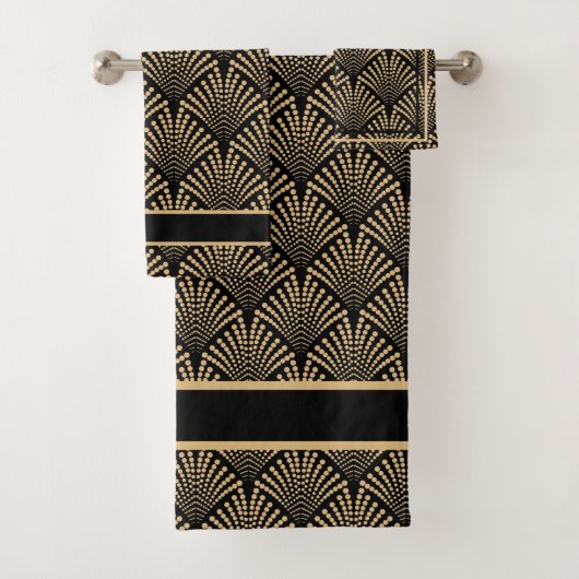 Ensemble De Serviettes De Bain Art Déco (En situation)