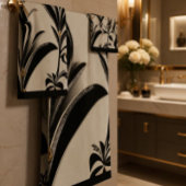 Ensemble de serviettes de bain Art Déco à fleurs B