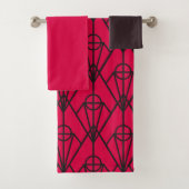 Ensemble de serviettes de bain Art Déco Diamonds (En situation)