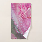 Ensemble de serviettes de bain aux fleurs corail, (Serviette à main)