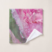 Ensemble de serviettes de bain aux fleurs corail, (Gant de toilette)