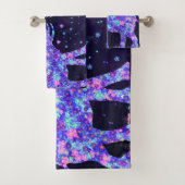 Ensemble de serviettes de bain aux fleurs d'élépha (En situation)