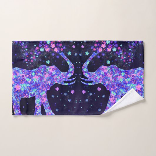 Ensemble de serviettes de bain aux fleurs d'élépha (Serviette à main)