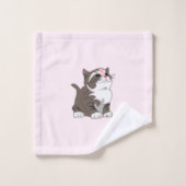 Ensemble de serviettes de bain avec de mignons cha (Gant de toilette)