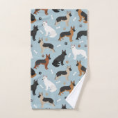 Ensemble de serviettes de bain avec des os bergers (Serviette à main)