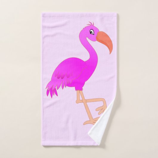 Ensemble de serviettes de bain avec flamant rose (Serviette à main)