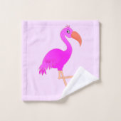 Ensemble de serviettes de bain avec flamant rose (Gant de toilette)