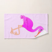 Ensemble de serviettes de bain avec flamant rose (Serviette à main)