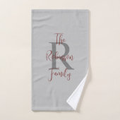 Ensemble de serviettes de bain avec monogramme de (Serviette à main)