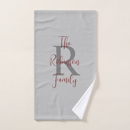 Ensemble de serviettes de bain avec monogramme de  (Serviette à main)