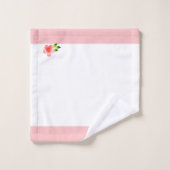 Ensemble de serviettes de bain avec monogramme ros (Gant de toilette)