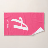 Ensemble de serviettes de bain avec monogramme ros (Serviette à main)