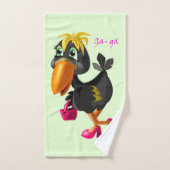 Ensemble de serviettes de bain avec oiseau moderne (Serviette à main)