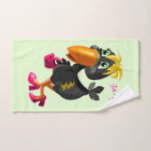 Ensemble de serviettes de bain avec oiseau moderne (Serviette à main)