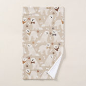 Ensemble de serviettes de bain avec pattes et os d (Serviette à main)