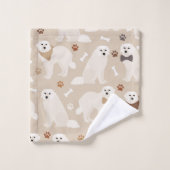 Ensemble de serviettes de bain avec pattes et os d (Gant de toilette)