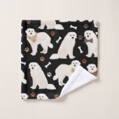 Ensemble de serviettes de bain avec pattes et os d (Gant de toilette)