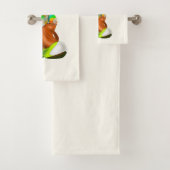 Ensemble de serviettes de bain avec petit clown (En situation)