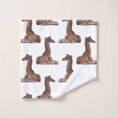 Ensemble de serviettes de bain Baby Giraffe Frenzy (Gant de toilette)