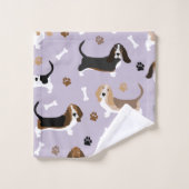 Ensemble de serviettes de bain Basset Hound Chig B (Gant de toilette)