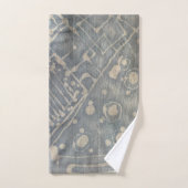 Ensemble de serviettes de bain Batik Dye Blue Grey (Serviette à main)
