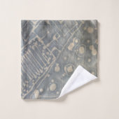Ensemble de serviettes de bain Batik Dye Blue Grey (Gant de toilette)